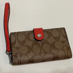 Medium Snap Closure Coach wallet/wristlet